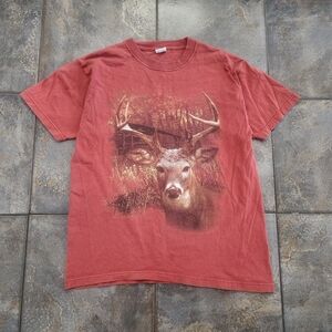 Vintage Y2K NCC Apparel Men's Large Deer Wildlife Animals Nature T Shirt